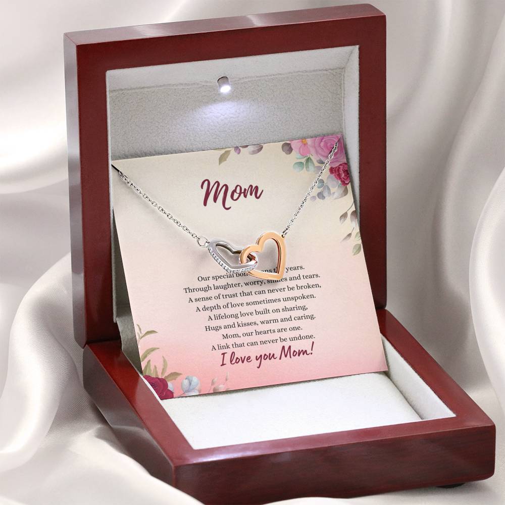 Mom Interlocking Hearts Necklace - Our Hearts Are One
