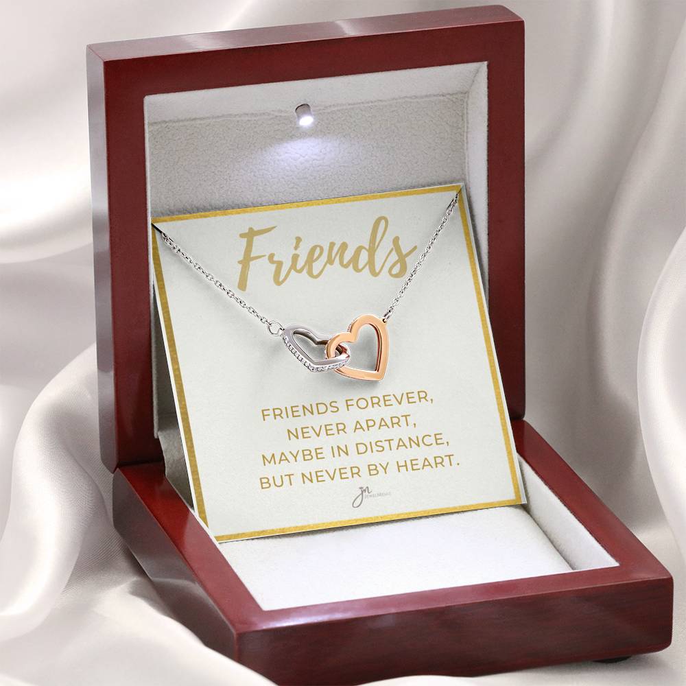 Friends Forever Interlocking Hearts Friendship Necklace