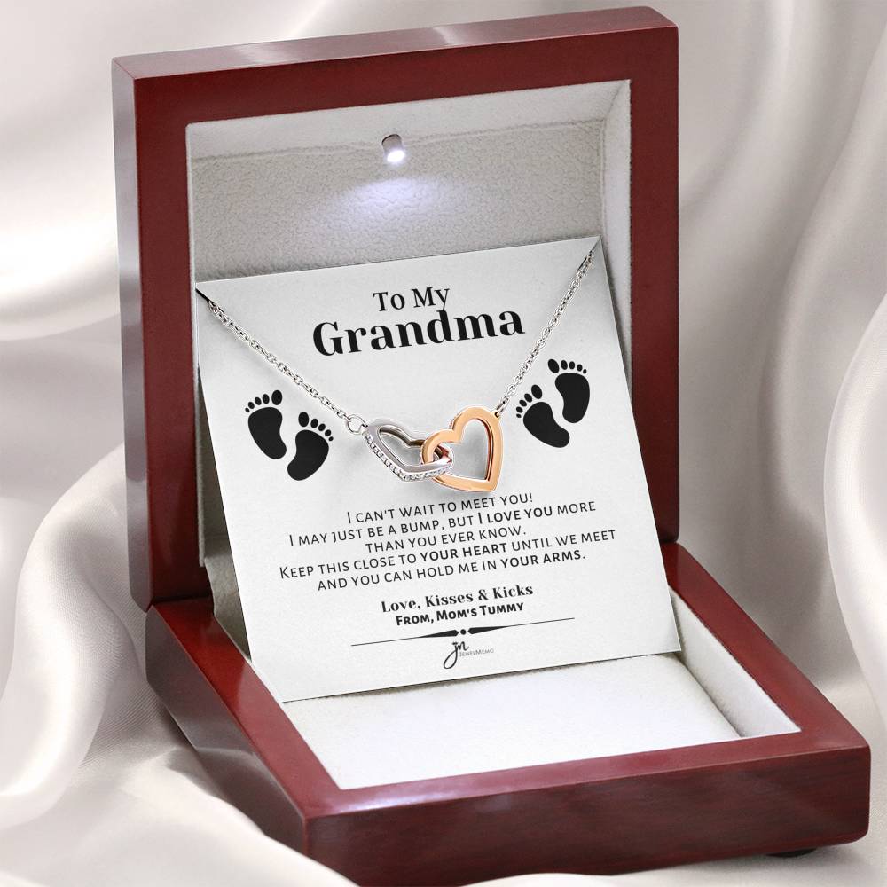 To My Grandma Interlocking Hearts Necklace