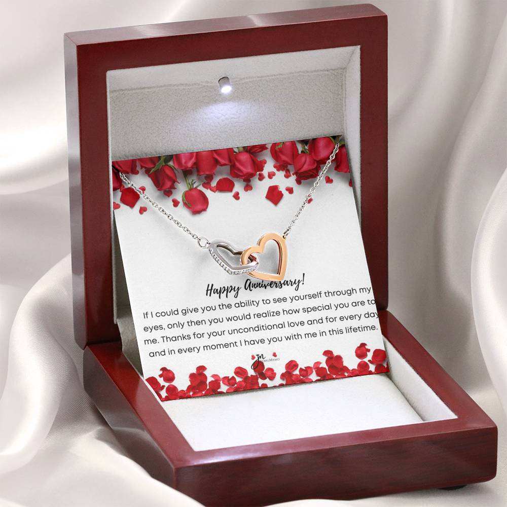 Anniversary Necklace - Interlocking Hearts Necklace