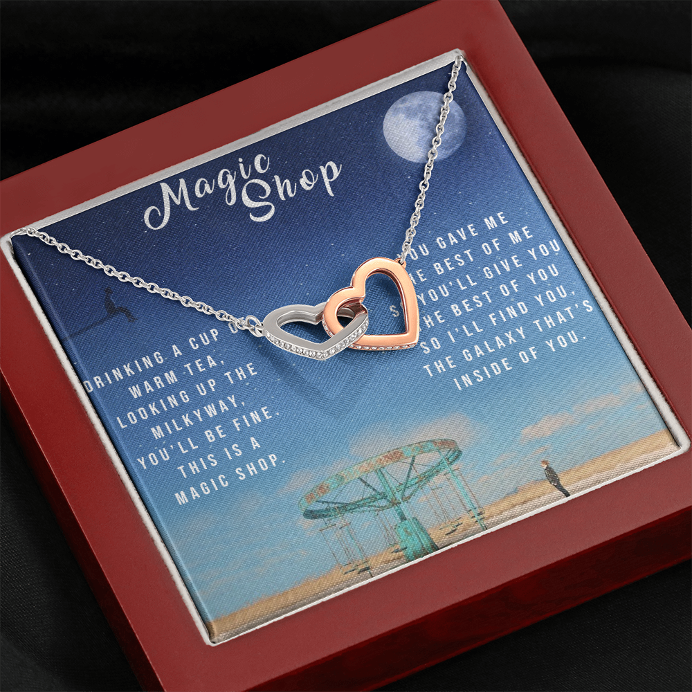 Magic Shop Army Interlocking Hearts Necklace