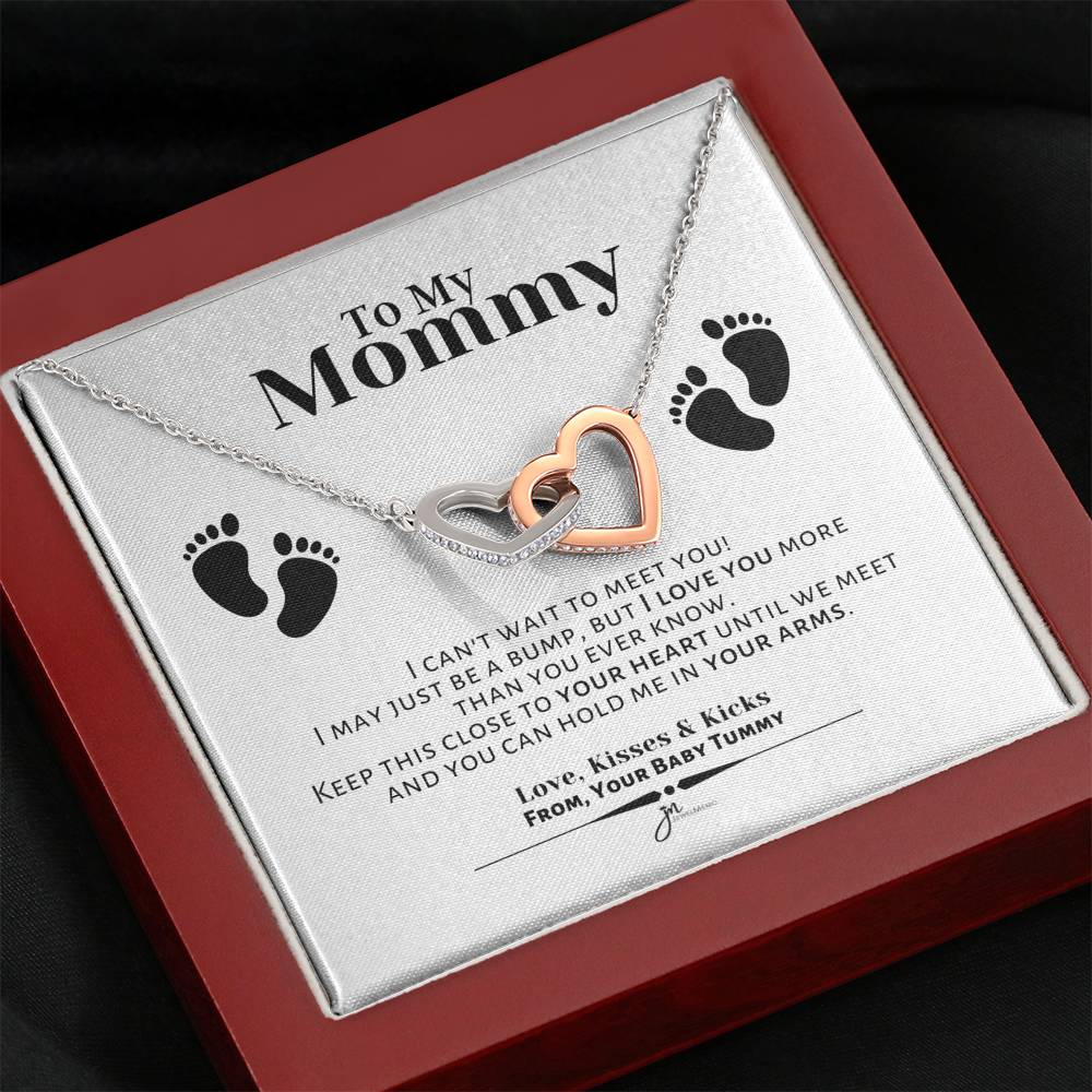 To My Mommy Interlocking Heart Necklace