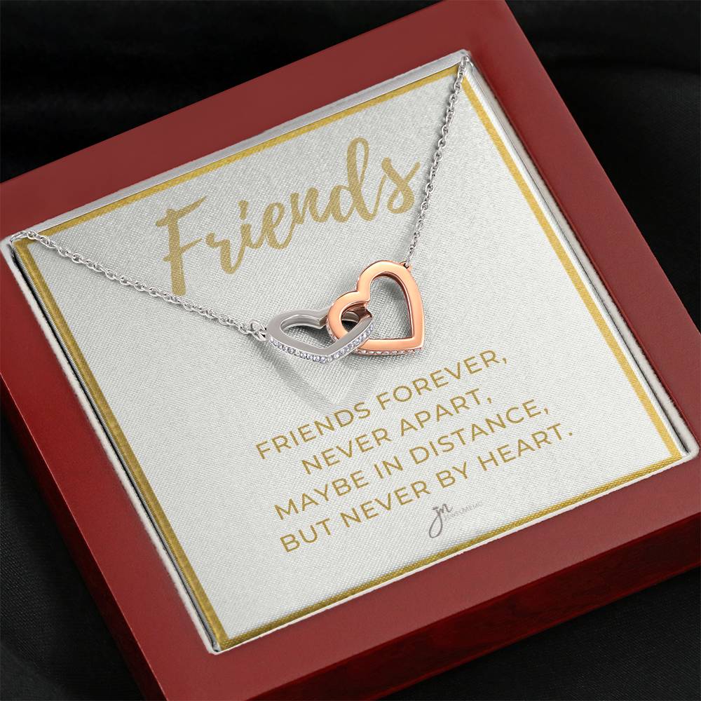 Friends Forever Interlocking Hearts Friendship Necklace