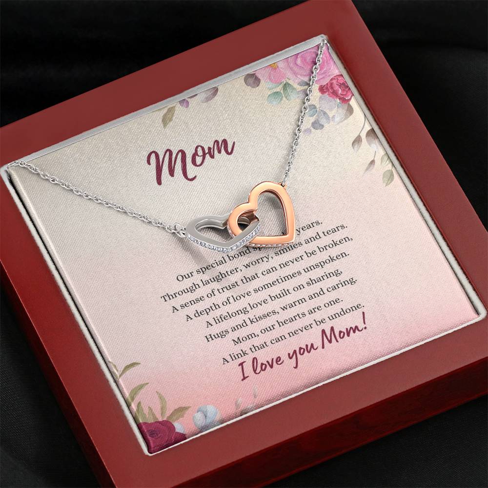 Mom Interlocking Hearts Necklace - Our Hearts Are One