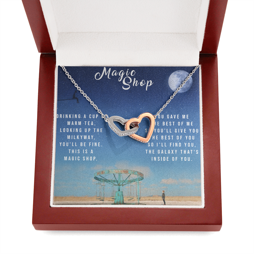 Magic Shop Army Interlocking Hearts Necklace