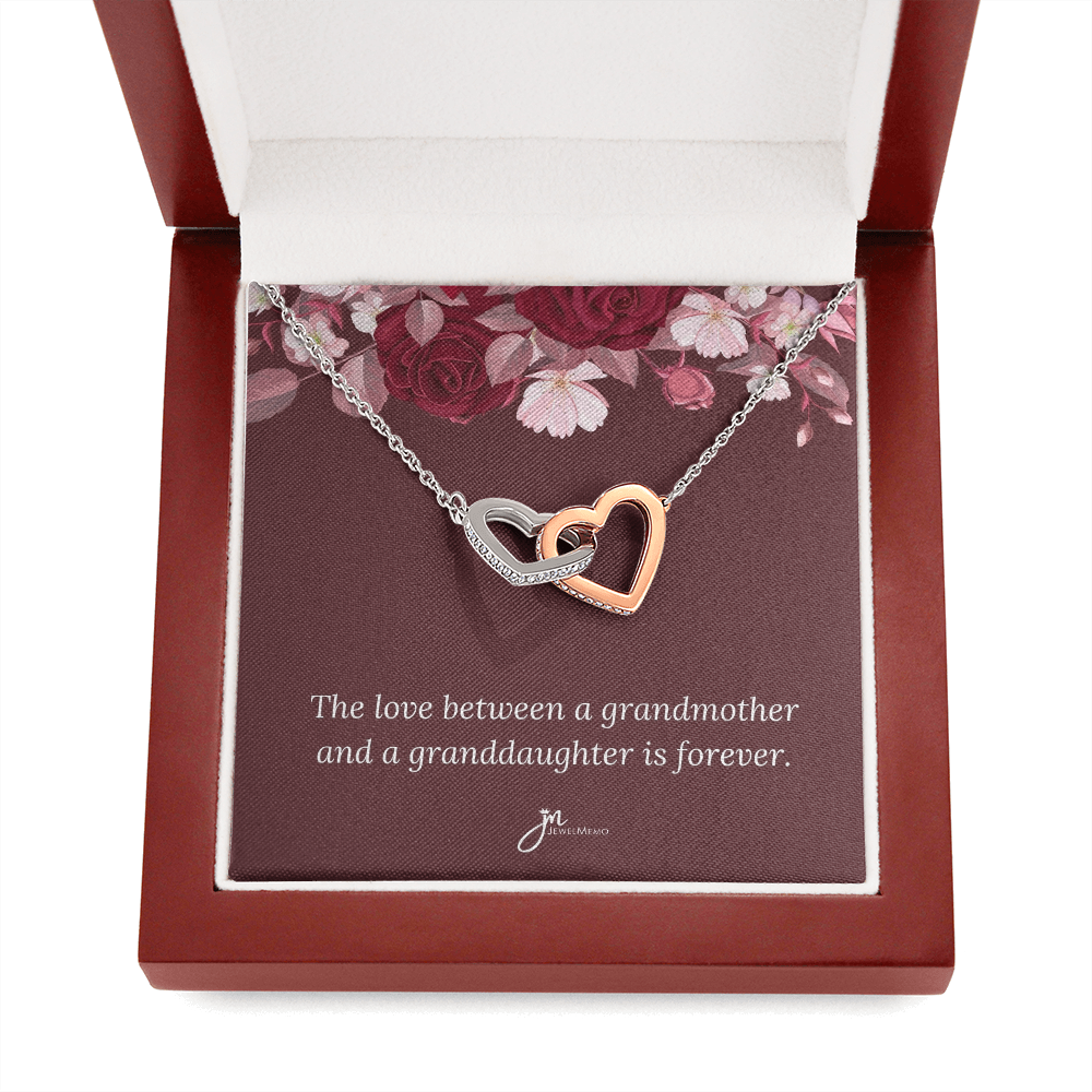 Love Is Forever Grandmother Interlocking Hearts Necklace