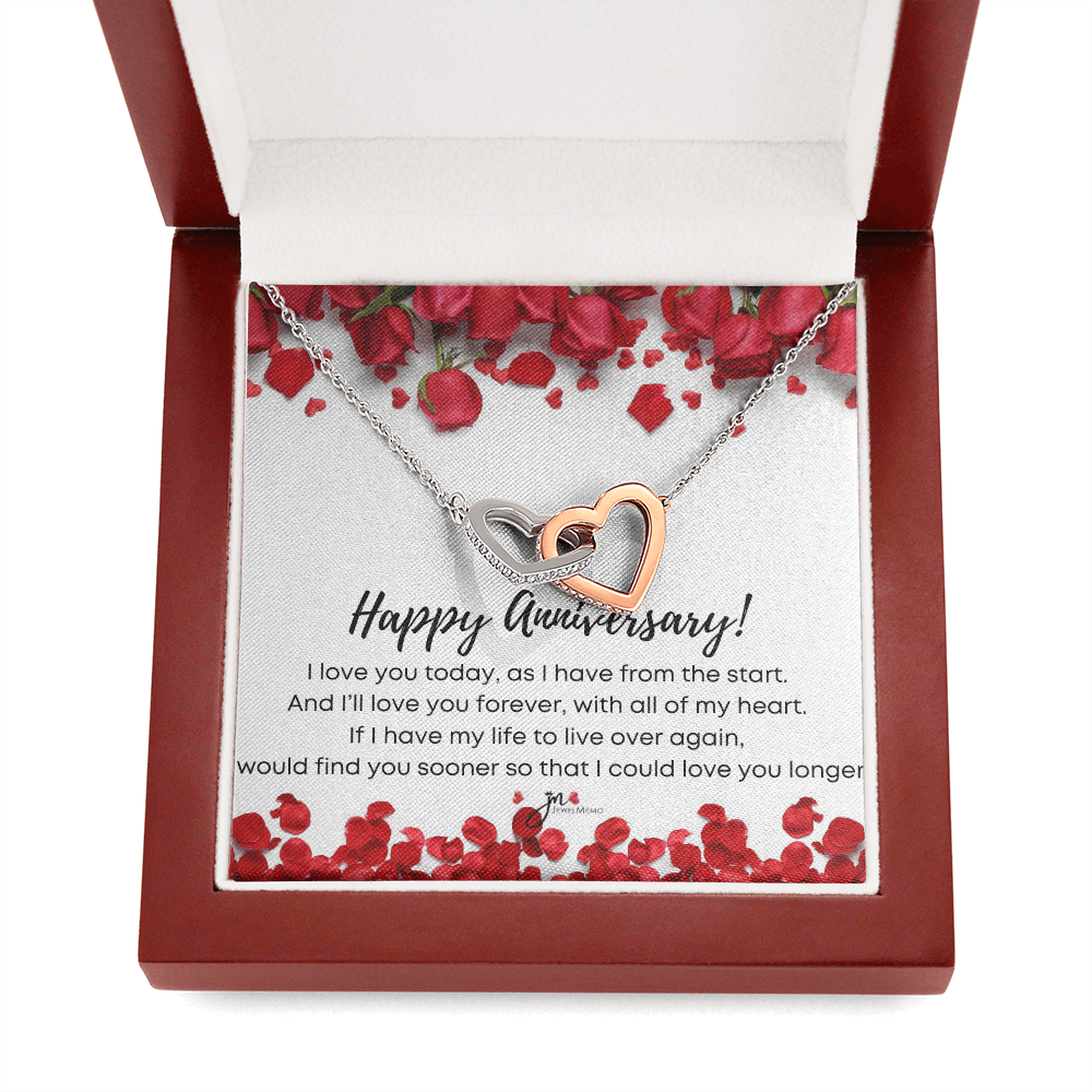 Interlocking Hearts Anniversary Necklace - I'll Love You Forever
