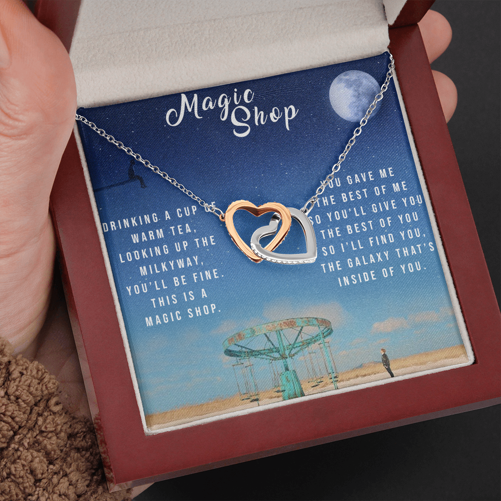 Magic Shop Army Interlocking Hearts Necklace