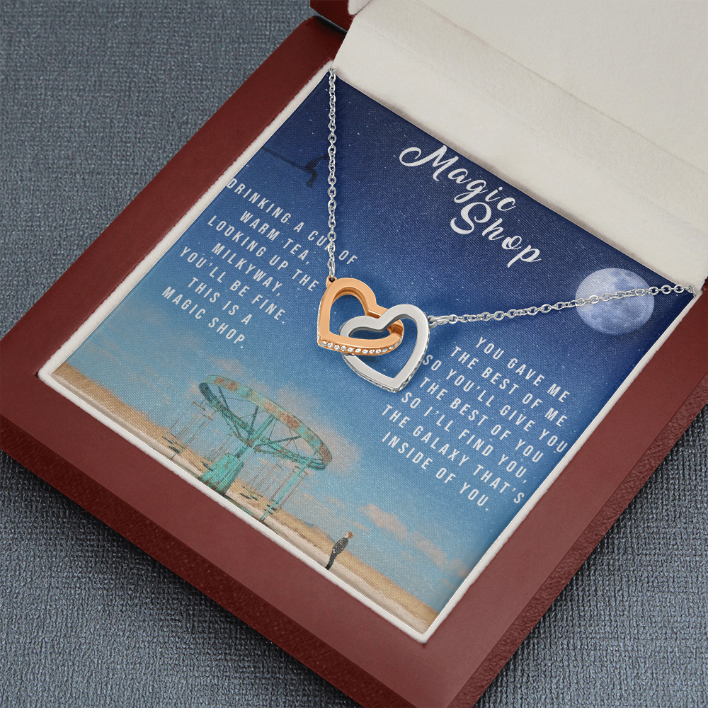 Magic Shop Army Interlocking Hearts Necklace