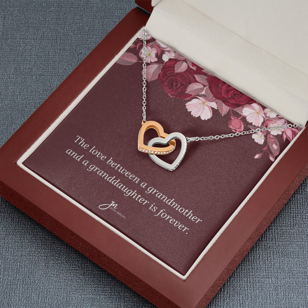 Love Is Forever Grandmother Interlocking Hearts Necklace
