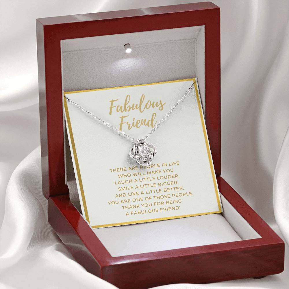 Fabulous Friend Love Knot Friendship Necklace