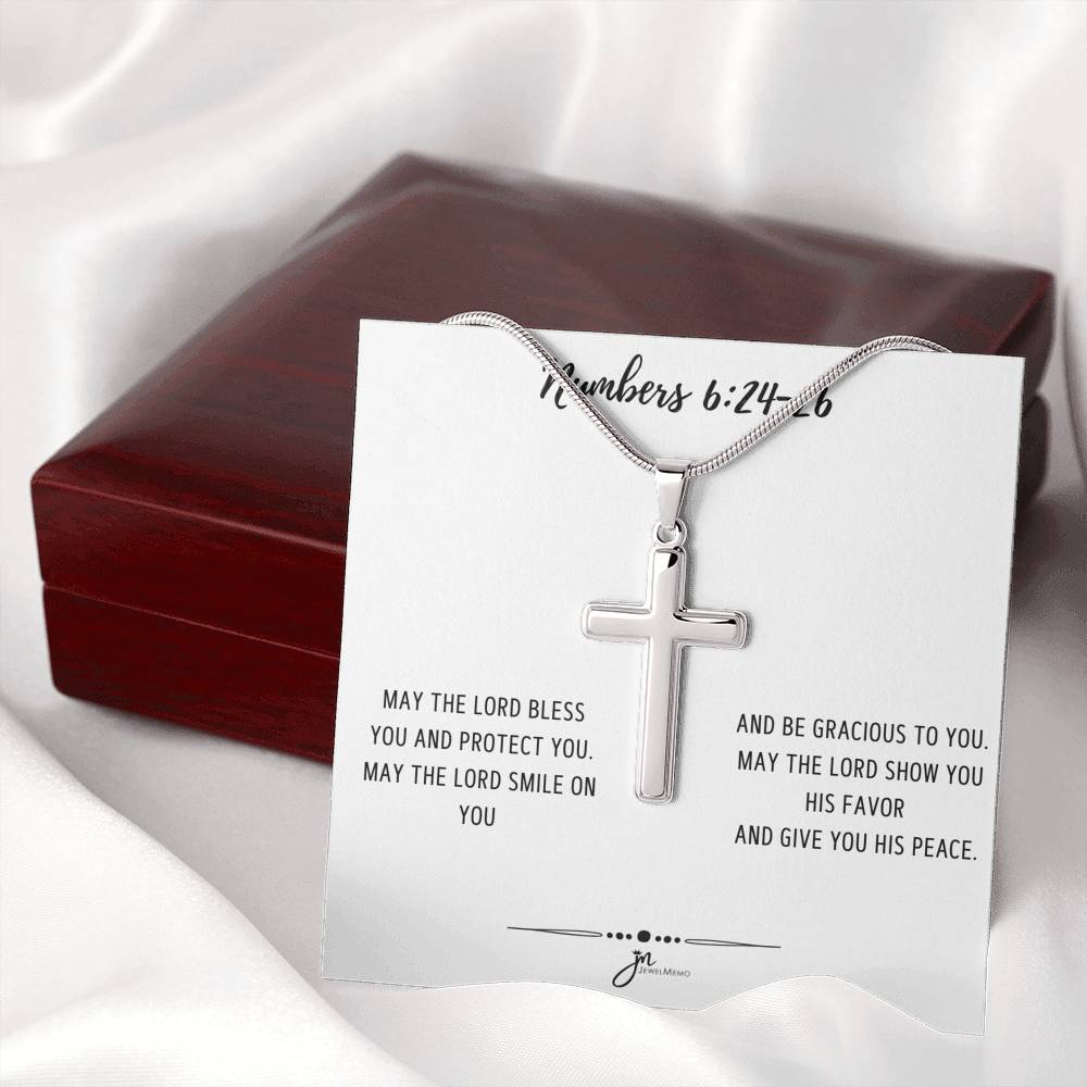 Cross Necklace - Bless You And Protect You