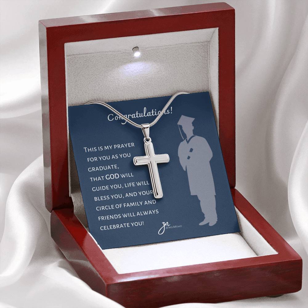 Cross Graduation Necklace - Congratulations