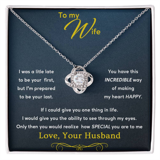 To My Wife Love Knot Necklace
