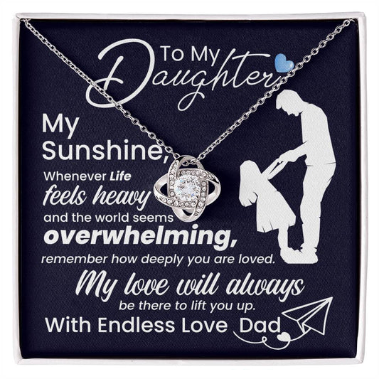 Will Always Be There Love Knot Necklace