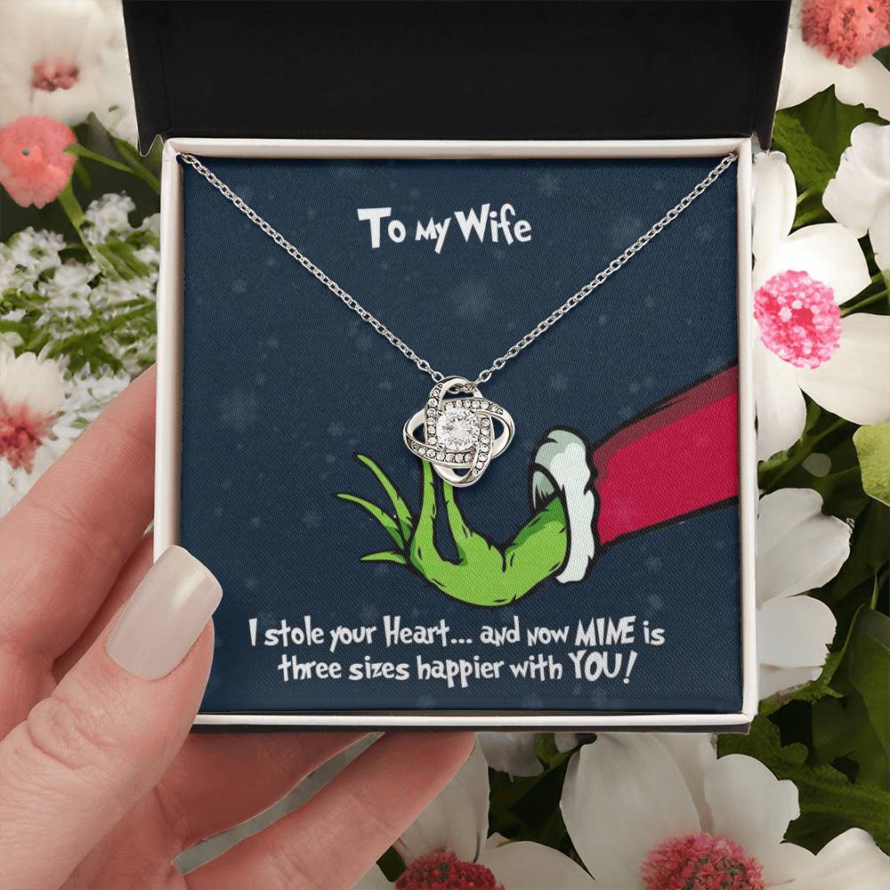 To My Wife Grinch Love Knot Necklace