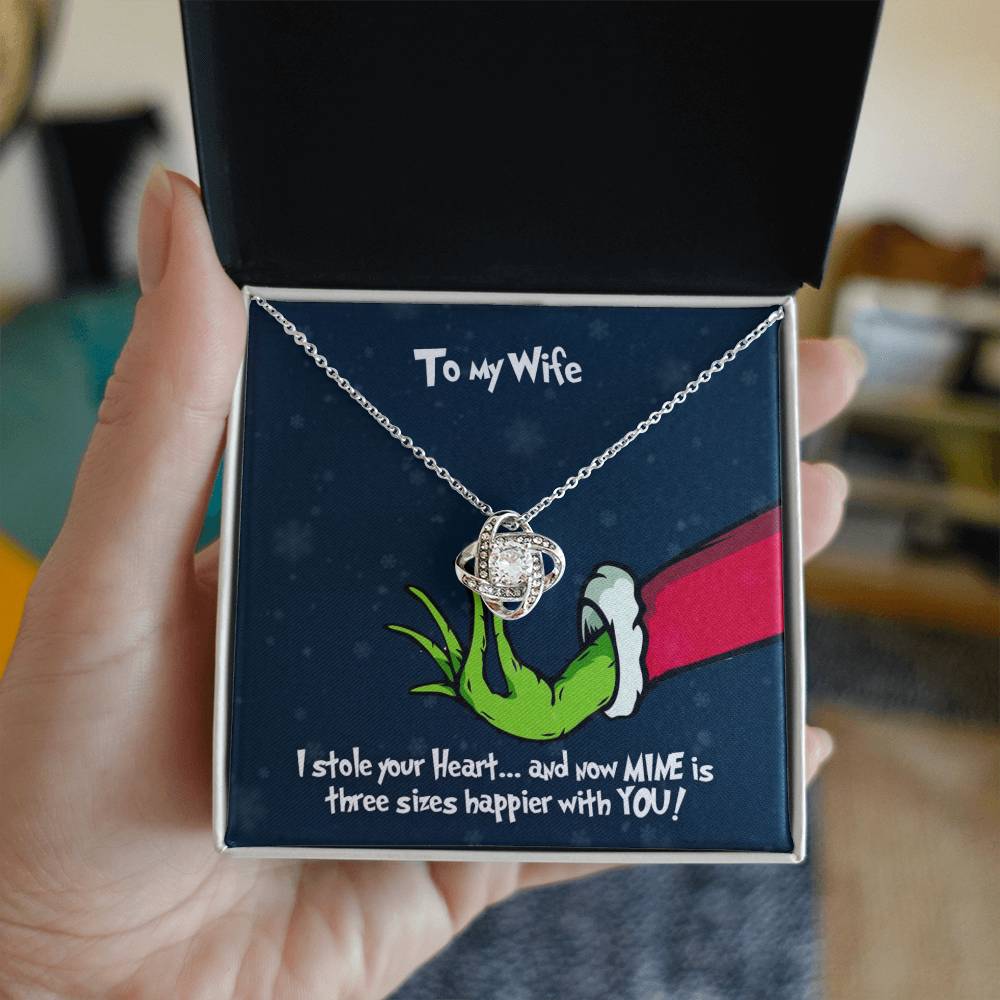 To My Wife Grinch Love Knot Necklace