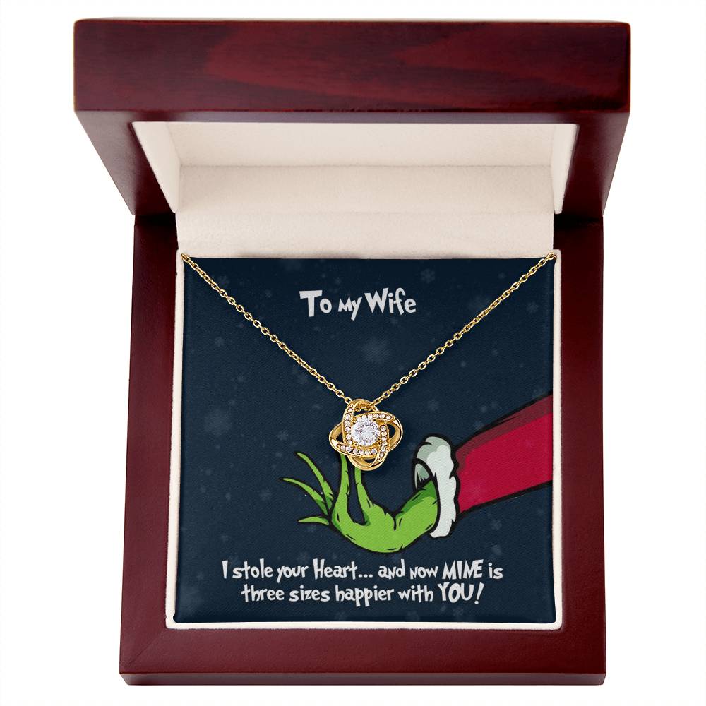 To My Wife Grinch Love Knot Necklace
