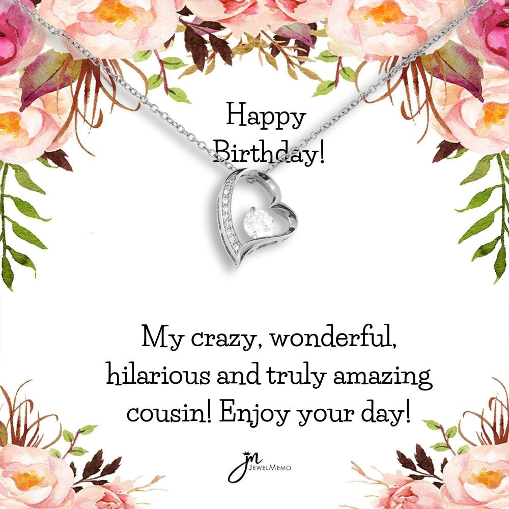 Forever Love Birthday Necklace - Amazing Cousin