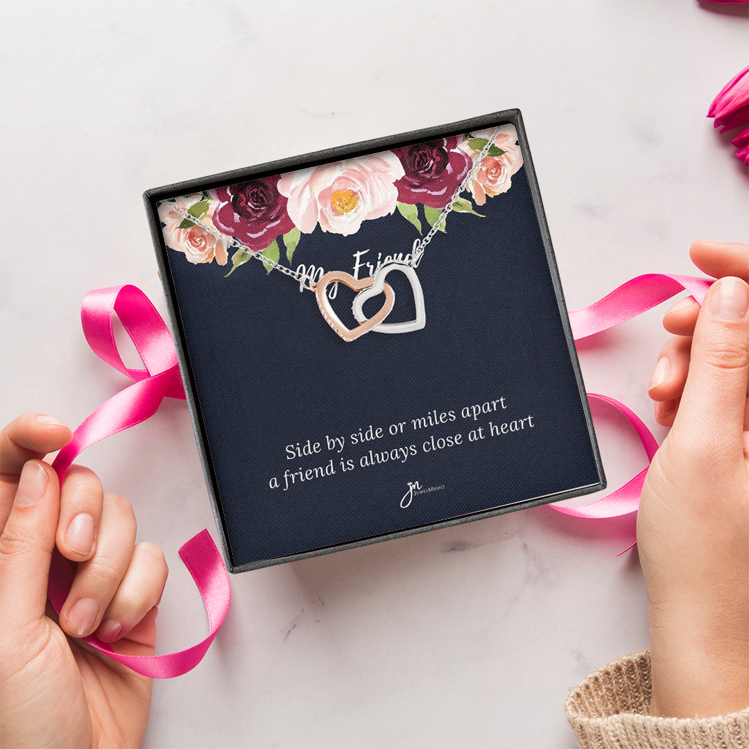 Friendship Necklace - A Friend Is Always Close At Heart