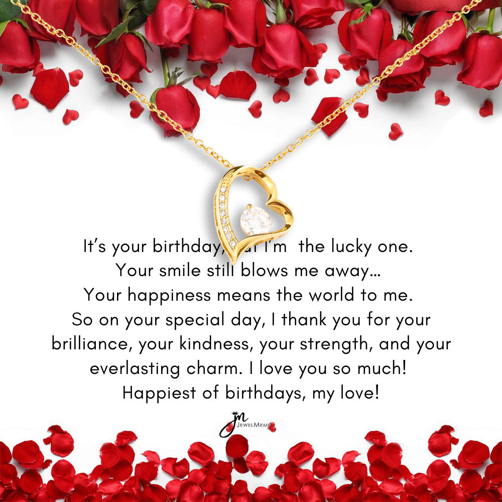Forever Love Birthday Necklace - Happiest Of Birthdays