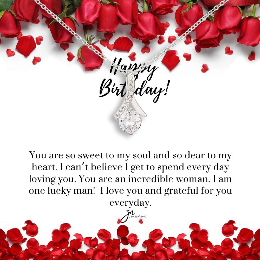 Alluring Beauty Birthday Necklace - Grateful For You