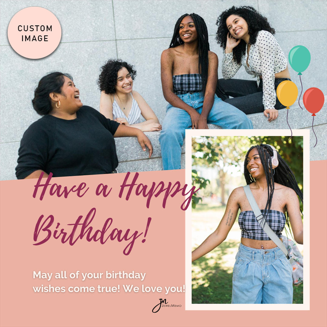 Birthday Necklace Custom Image - Have A Happy Birthday