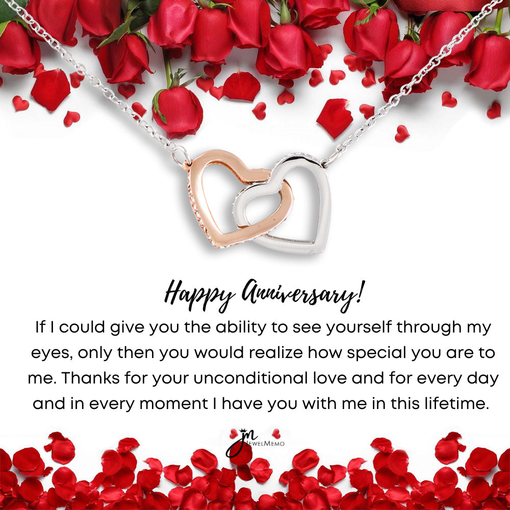 Anniversary Necklace - Interlocking Hearts Necklace