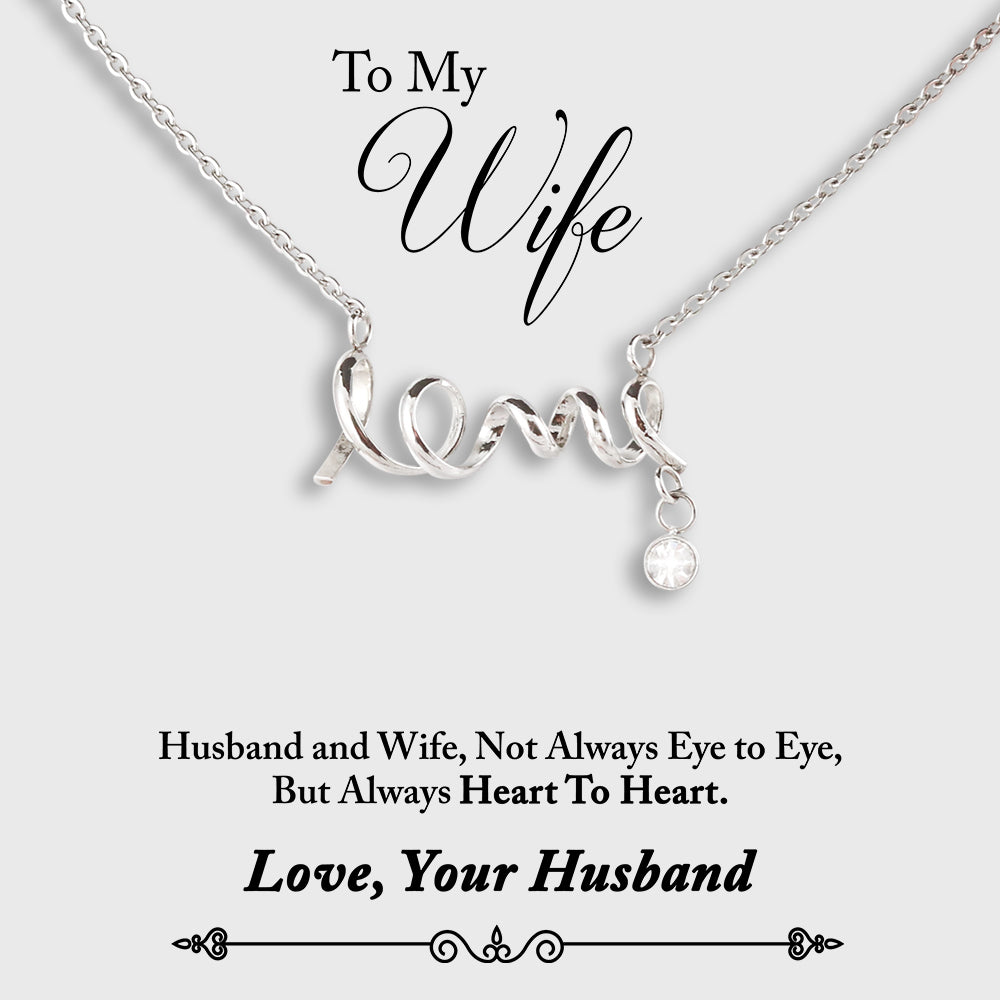 Wife Necklace - Heart To Heart