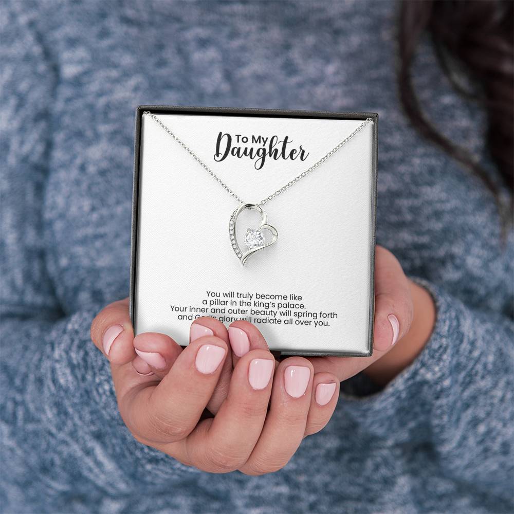 To My Daughter Forever Love Necklace - Pillar In The King's Palace