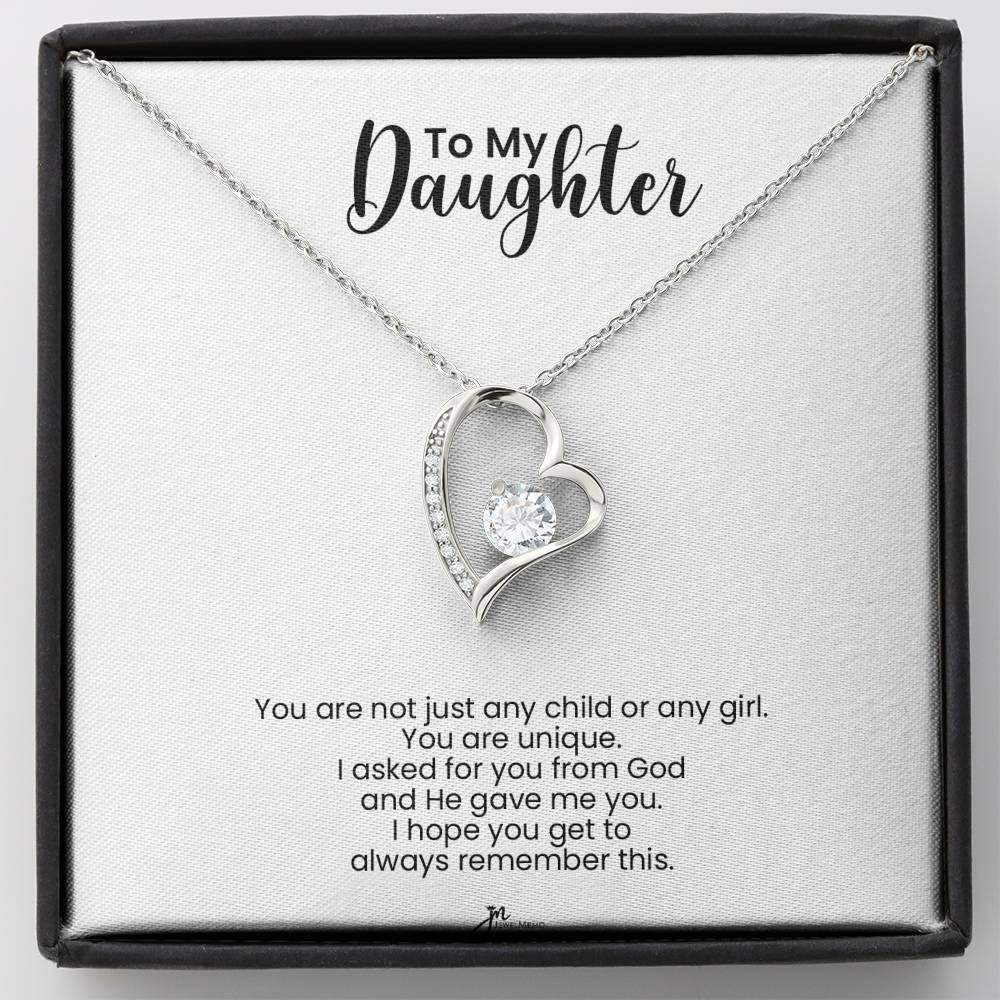 To My Daughter Forever Love Necklace - You Are Unique