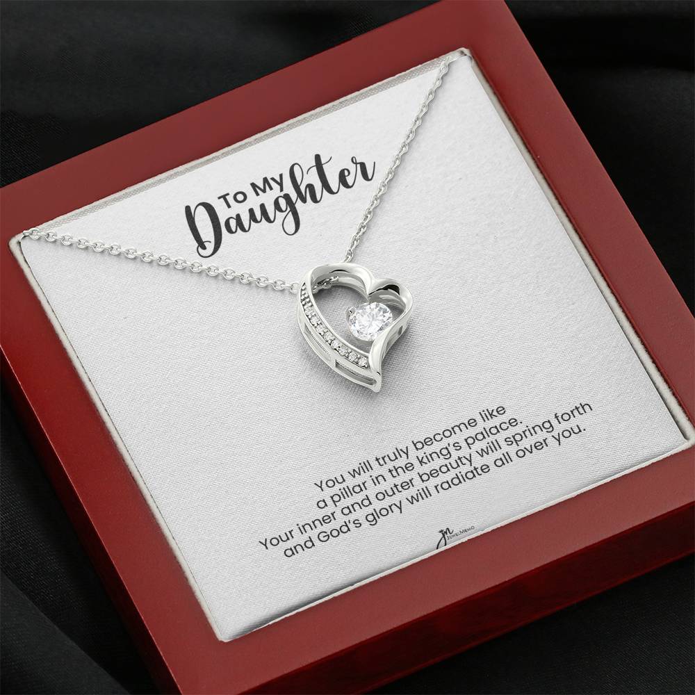 To My Daughter Forever Love Necklace - Pillar In The King's Palace