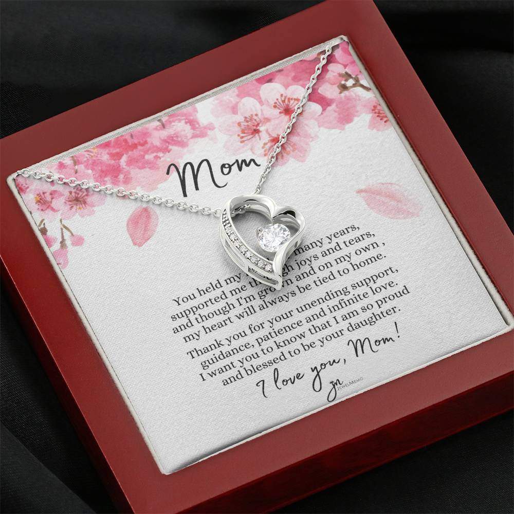 To My Mom Forever Love Necklace - Blessed To Be Your Daughter