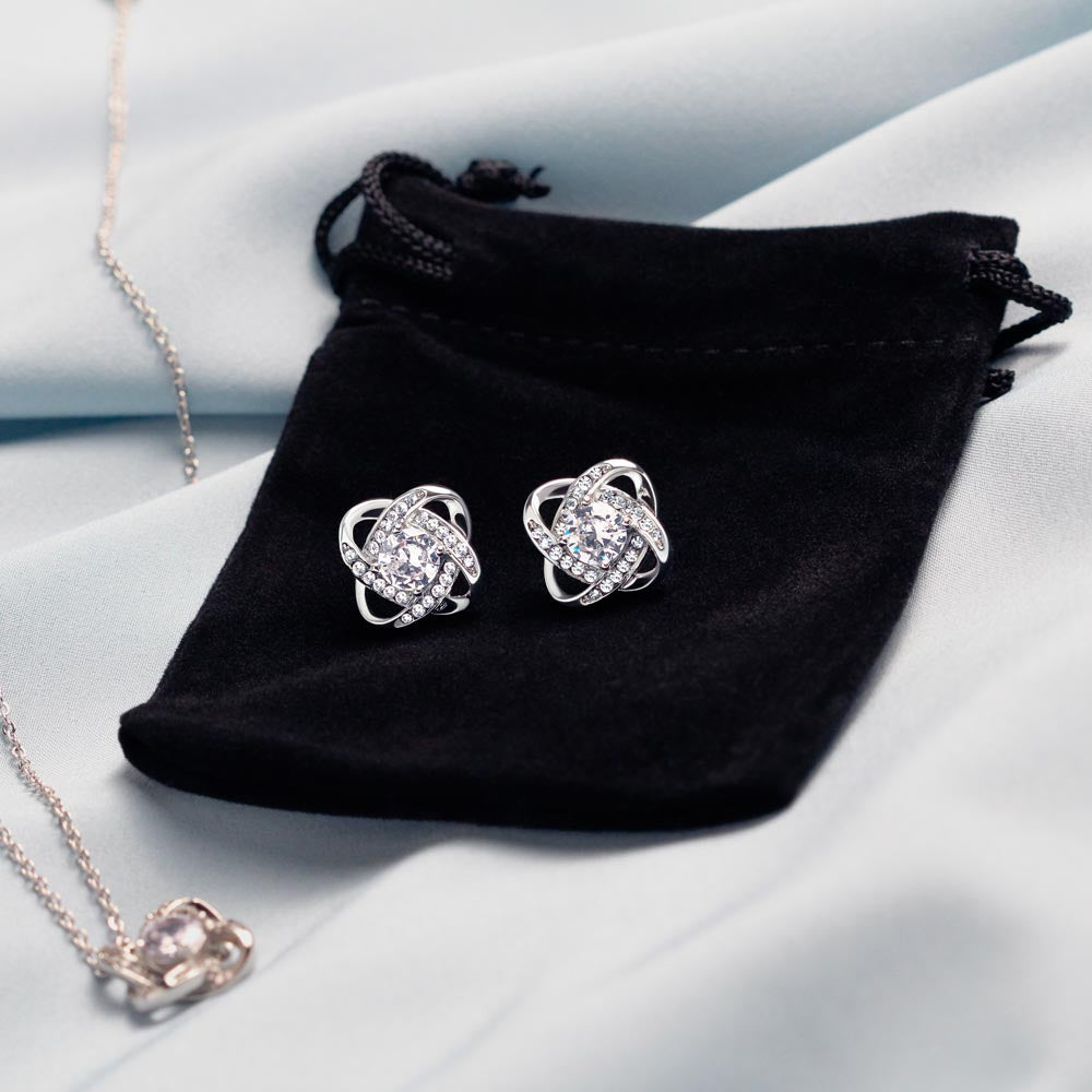 To My Wife Love Knot Necklace and Earring Set