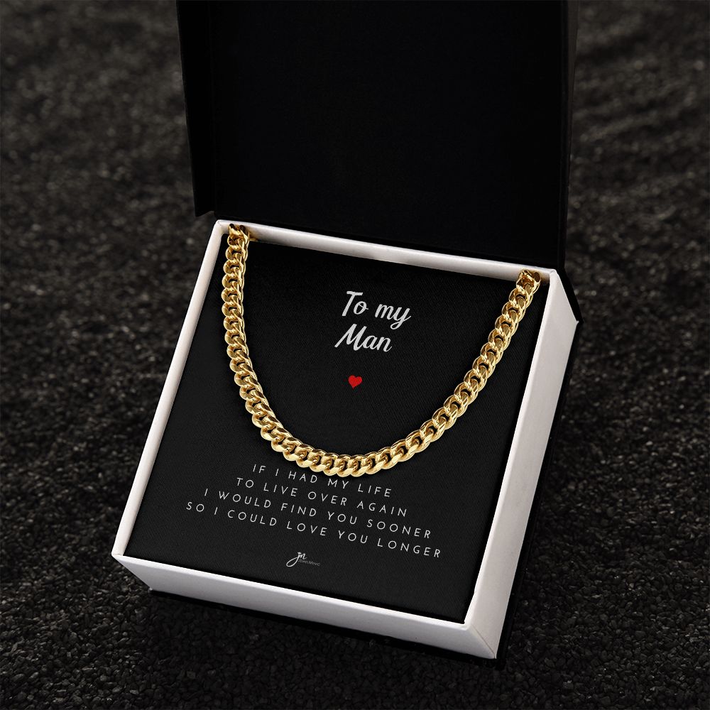 To Love You Longer Cuban Link Chain Necklace