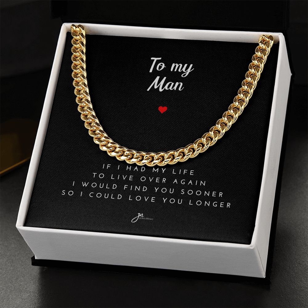 To Love You Longer Cuban Link Chain Necklace