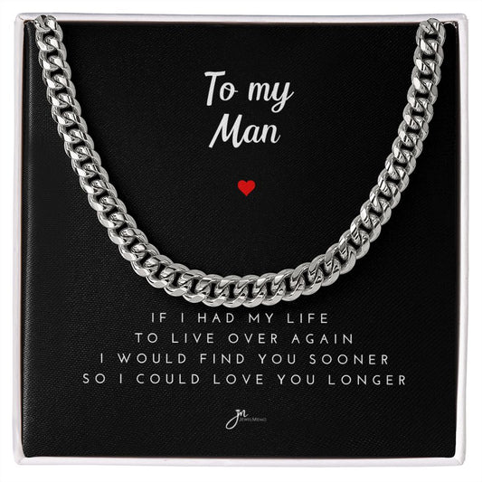 To Love You Longer Cuban Link Chain Necklace