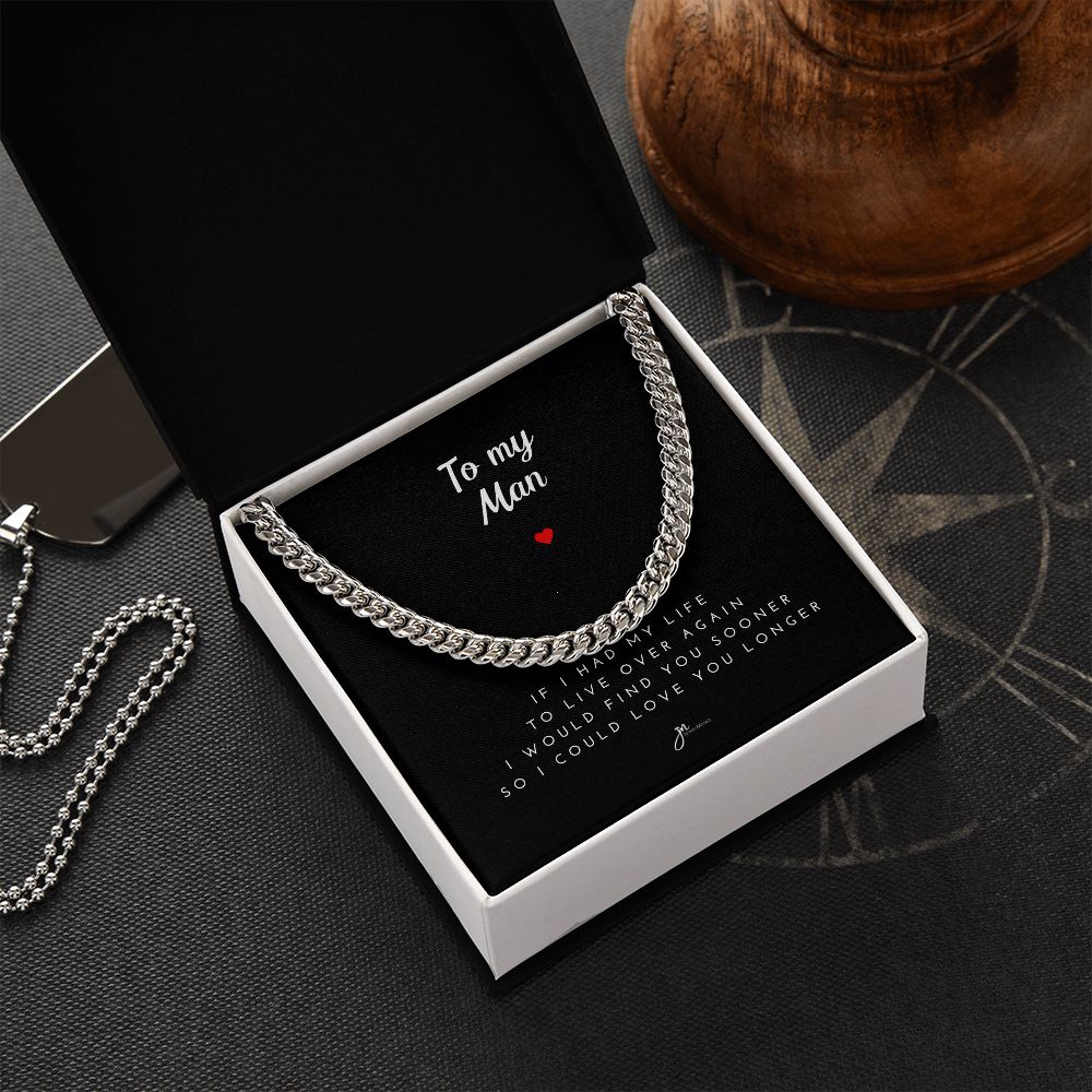 To Love You Longer Cuban Link Chain Necklace