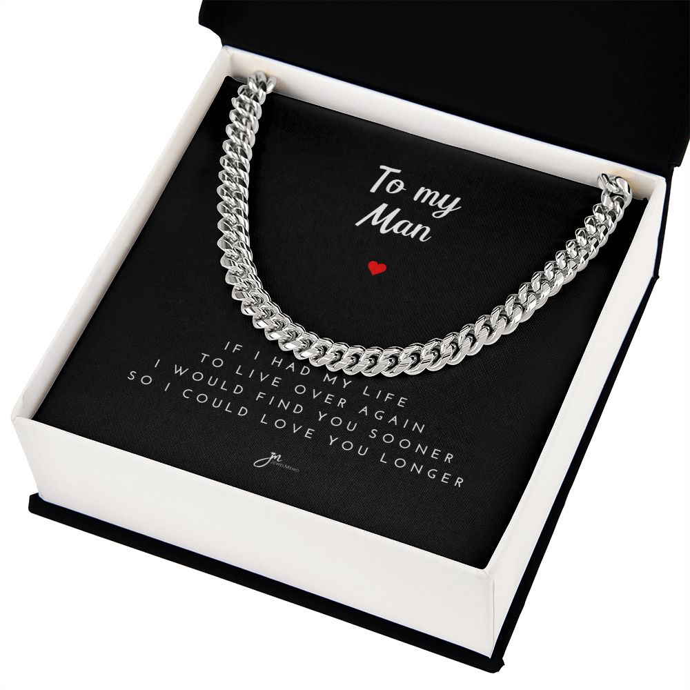 To Love You Longer Cuban Link Chain Necklace