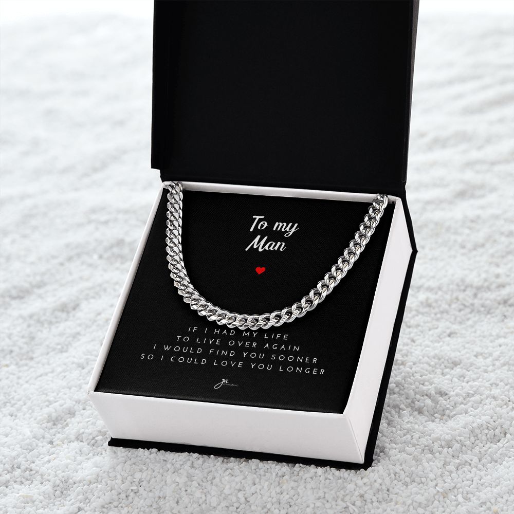 To Love You Longer Cuban Link Chain Necklace