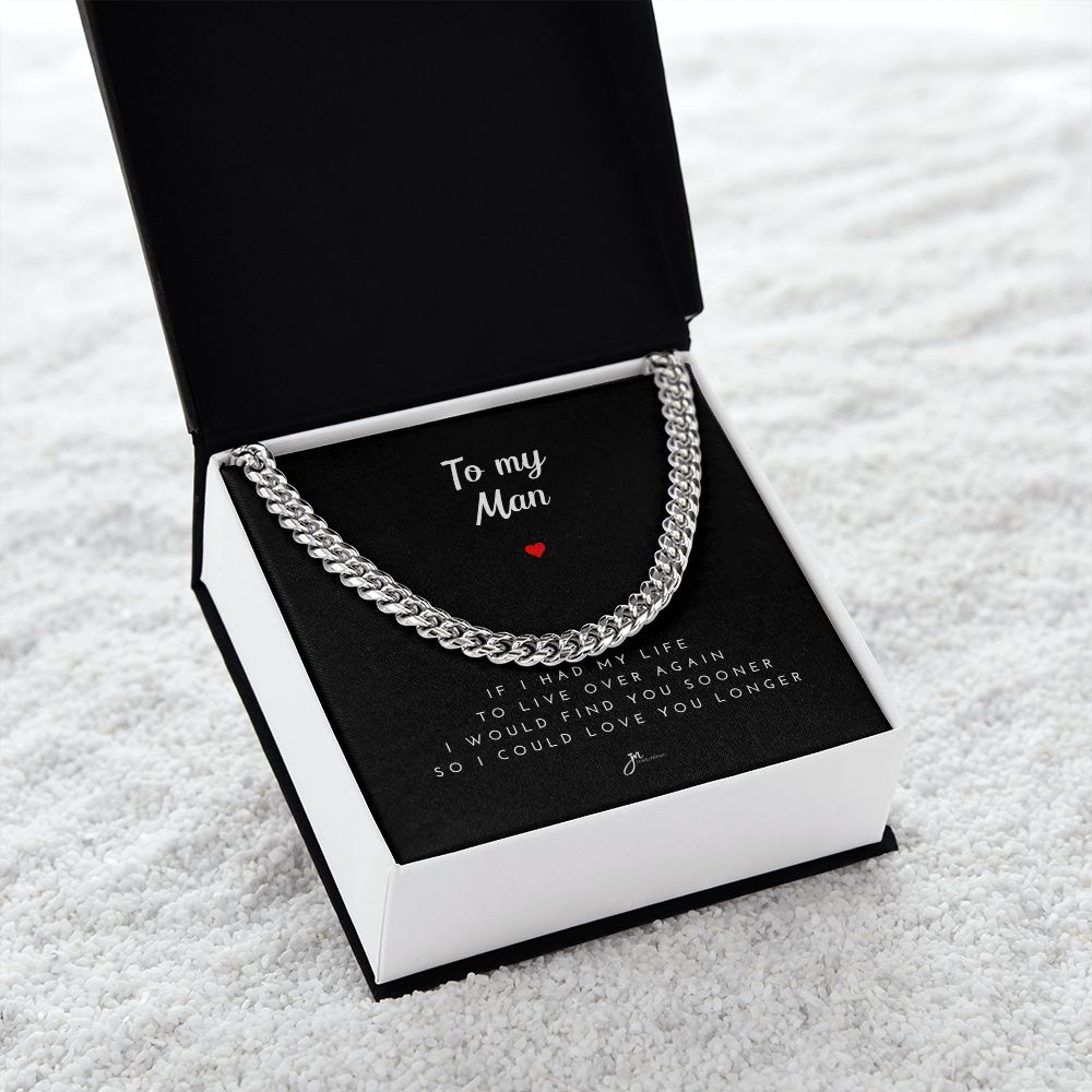 To Love You Longer Cuban Link Chain Necklace