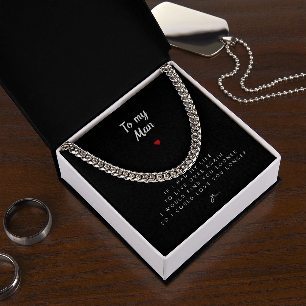 To Love You Longer Cuban Link Chain Necklace