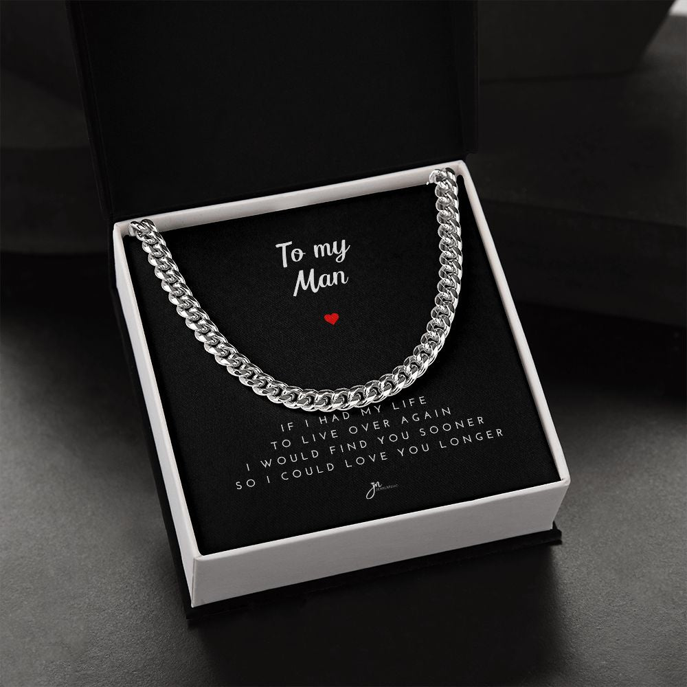 To Love You Longer Cuban Link Chain Necklace