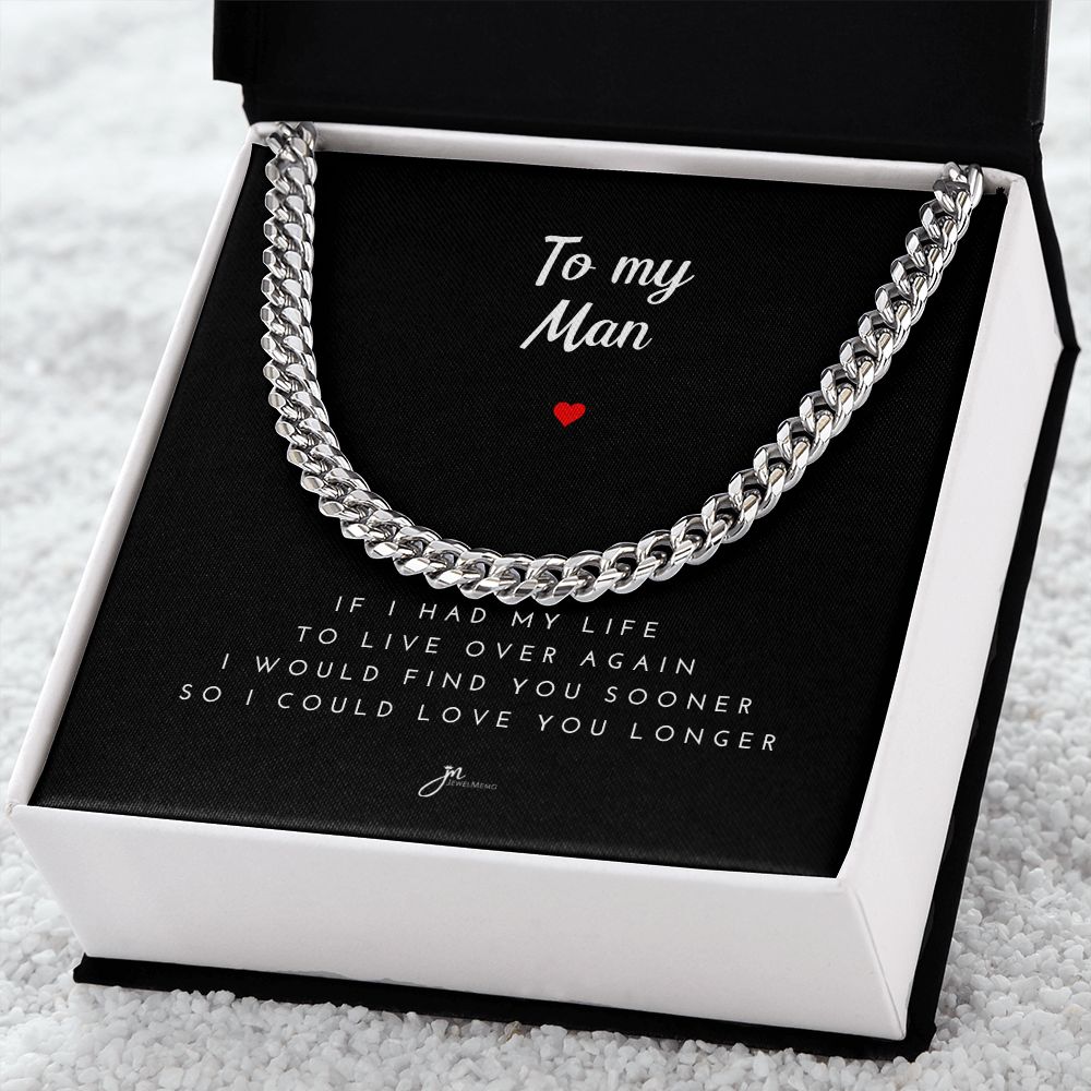 To Love You Longer Cuban Link Chain Necklace
