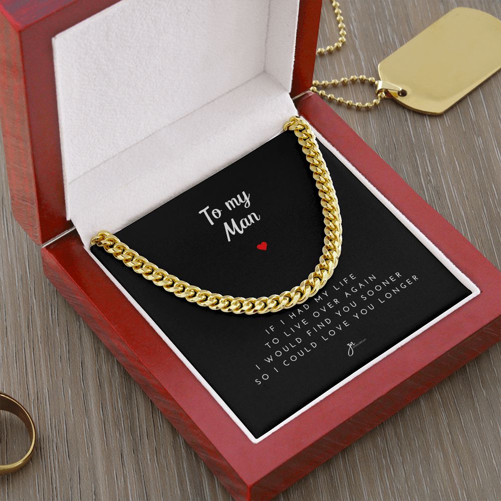 To Love You Longer Cuban Link Chain Necklace