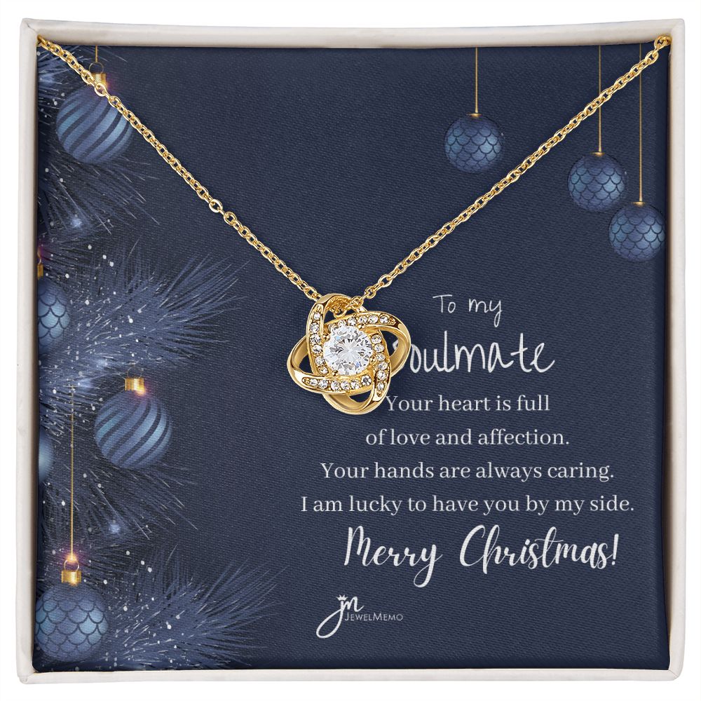 To My Soulmate Love Knot Christmas Necklace