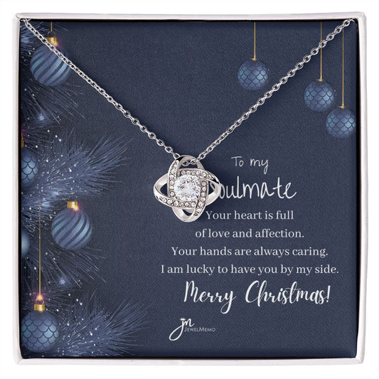To My Soulmate Love Knot Christmas Necklace
