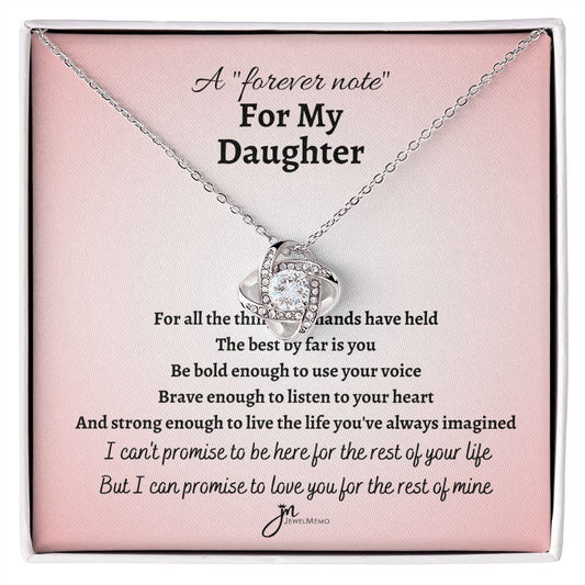 A Forever Note Love Knot Necklace