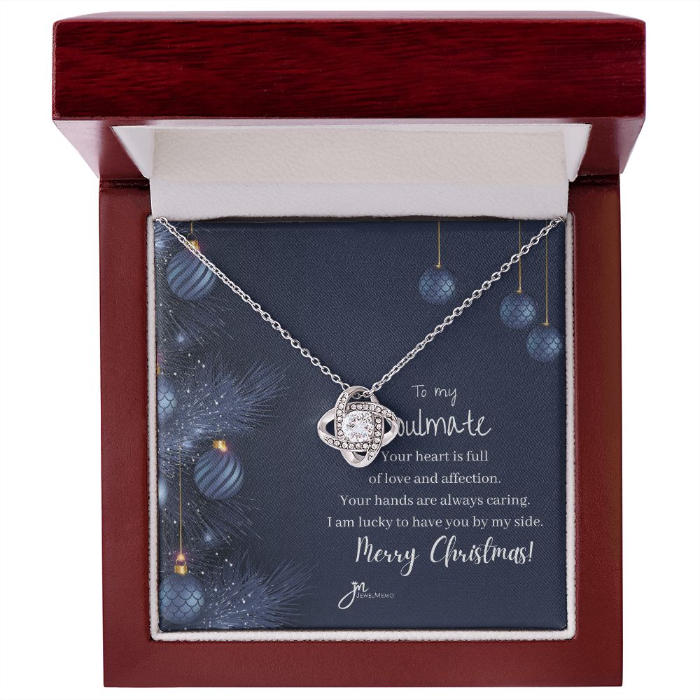To My Soulmate Love Knot Christmas Necklace