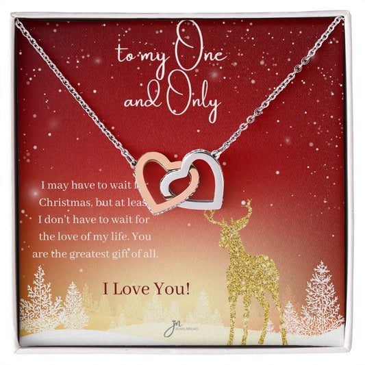 To My One and Only Interlocking Hearts Necklace